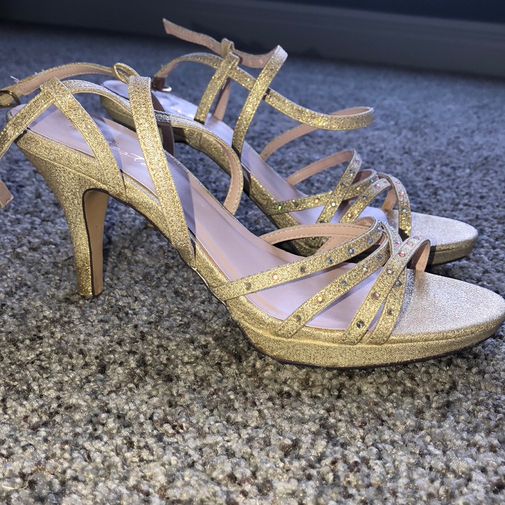 Gold Sparkly Heels